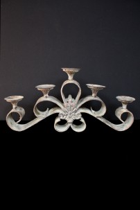 23"W x 11"H METAL CANDLE HOLDER  [201232]
