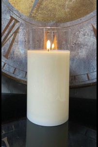 ***NEW*** 4x8" SIMPLY IVORY RADIANCE POURED CANDLE [478329]