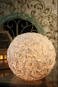 14.5"W x 12.5"H LARGE BUTTERFLY BALL LAMP  [480663] 