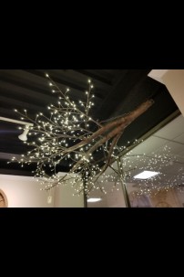  OUT OF STOCK 480  WARM WHITE LED  BRANCH CHANDELIER, NATURAL, 6 1/2' W X 7' L  (391208)