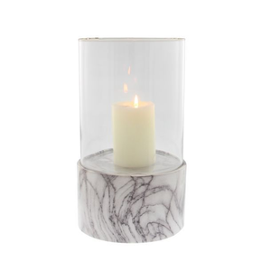 CER GLS WHT HURRICANE 8"W, 13"H