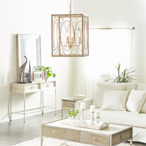 MTL CHANDELIER 18"W, 25"G