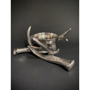 TANGLED ANTLER CANDLE HOLDER 8"W, 4"H