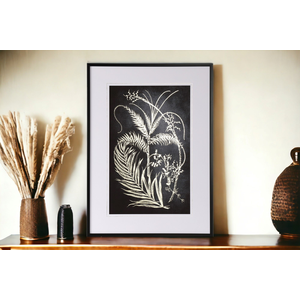NOIR BOTANICAL FRAMED & GLAZED 20x27.5"