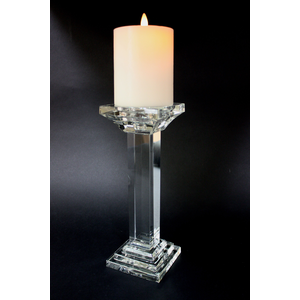 CRYSTAL CANDLE HOLDER, H11"