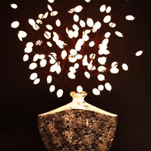 108 LED SILVER DOLLAR BRANCH 40"