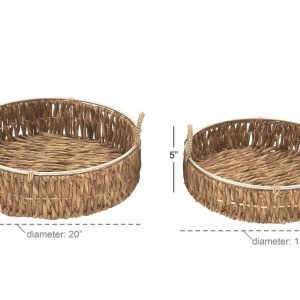 S/2 SEAGRASS TRAYS 18", 20"W
