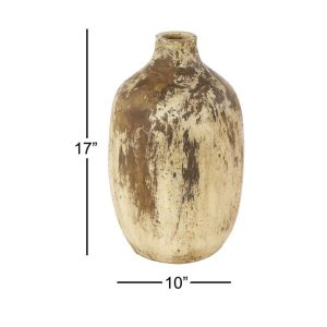 TERRACOTTA VASE 10"W, 17"H
