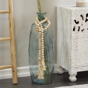 80"  WOOD BEADED GARLAND NATURAL