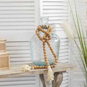 80" WOOD BEADED GARLAND CHESTNUT