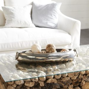 CHELSEA ALUMINUM BOWL 24"L X 4"H