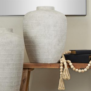 STONEWASH CERAMIC VASE 15"W, 19"H *SHIPS PALLET ONLY*