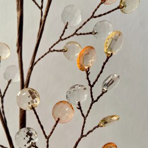 100 CT FACETED SPRAY - CLEAR/CHAMPAGNE