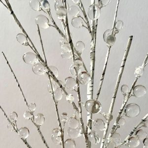 36" BIRCH CRYSTAL SPRAY