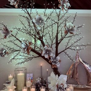 480 WW LED 7' BRANCH CHANDELIER, NATURAL TRUNK