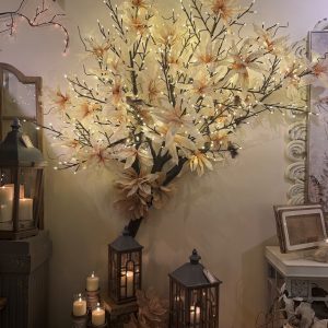 480 WW LED 7' BRANCH CHANDELIER, NATURAL TRUNK