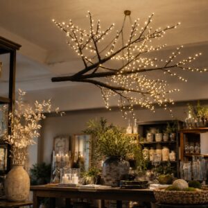 480 WW LED 7' BRANCH CHANDELIER, NATURAL TRUNK