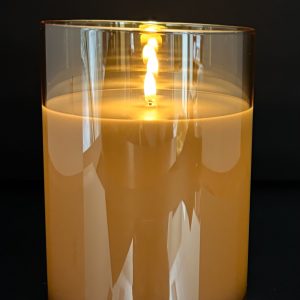 RADIANCE LG. PILLAR CANDLE, CHAMPAGNE 5.75x7.75"