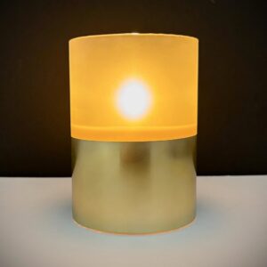 RADIANCE METALLIC FROSTED PILLAR CANDLE 3.5x5