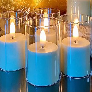 SET OF 16 GLASS CYLINDERS FOR RADIANCE VOTIVES