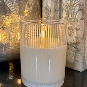 RADIANCE IMPRESSION CANDLE, SIMPLY IVORY 4x5"