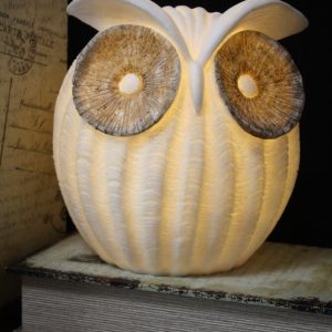 OWL LAMP, 8"H