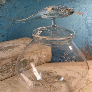 OCEANA GLASS JAR 7"WX7.5"H