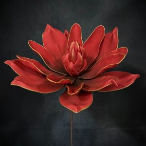 CRIMSON RED W/ GOLD EDGE  FOAM FLOWER 25"LX13"D