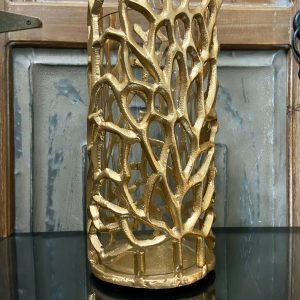 GILDED BRANCH HURRICANE 5"W, 10"H
