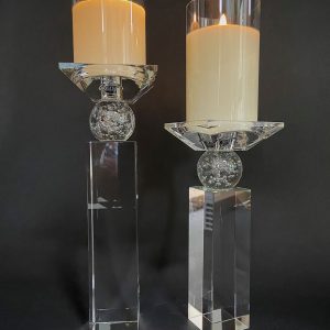 S/2 BRITTON CRYSTAL CANDLESTICKS