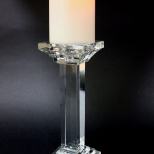 CRYSTAL CANDLE HOLDER, H11"