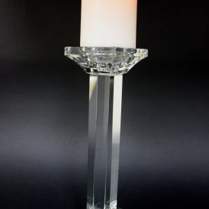 CRYSTAL CANDLE HOLDER, 4x4x13"