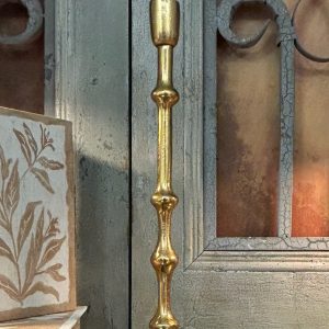 GWEN GOLDEN CANDLESTICK 15.5"H