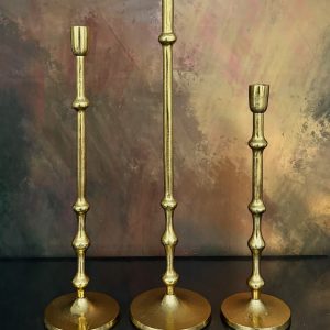 GWEN GOLDEN CANDLESTICK 15.5"H