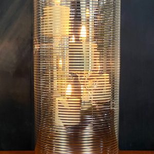 FAIRFAX GLASS VOTIVE HOLDER, 5"D X 12"H