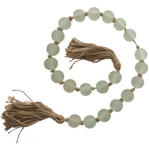45" GLASS GARLAND - FROSTED WHITE