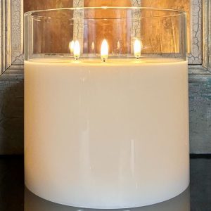 RADIANCE EMBER TRI-WICK CANDLE, SIMPLY IVORY 8X8"