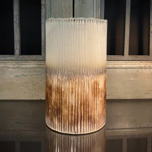 FROSTED BAMBOO VESSEL 6x10"