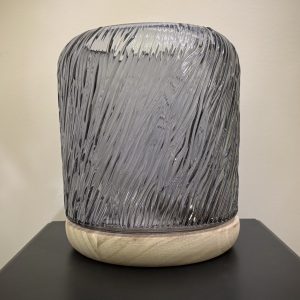 SMOKED ICE VESSEL, D7"' H8.5''