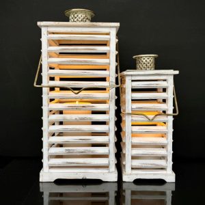 S/2 BAYSIDE LANTERNS 9x27.5", 6.5x18.5"