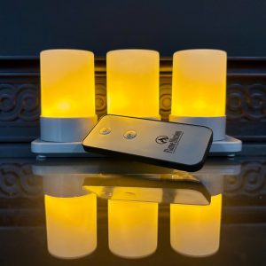 MICRO FLAME TRIO, 1.875"Dx2.75"H