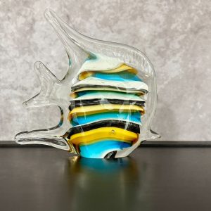 SUNSET REEF GLASS FISH 5.5"LX1.5"WX6"H