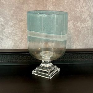 CELESTIA PEDESTAL VASE 7"DX8.7"H