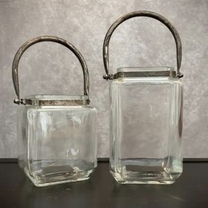 GARDEN TIME GLASS VOTIVE HOLDER 6"LX5.5"WX7"H