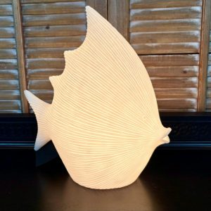 ANGEL FISH LAMP, 12.50 X 13"