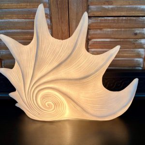 WAVED SHELL LAMP 14.75 X 11"