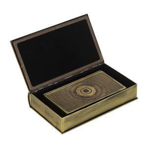 S/2 BRONZE METALLIC BOOK BOXES