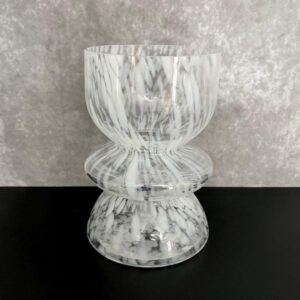 ALABASTER DRIFT VASE 6.5DX9.5"H