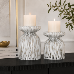 ALABASTER DRIFT VASE 6.5DX12"H