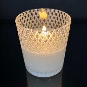 RADIANCE IVORY TRELLIS CANDLE 3.25x4"